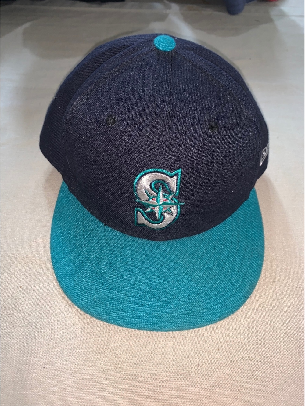 New Era Seattle Mariners navy teal fitted cap